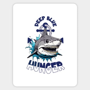 Hungry shark Deep Blue Hunger Sticker